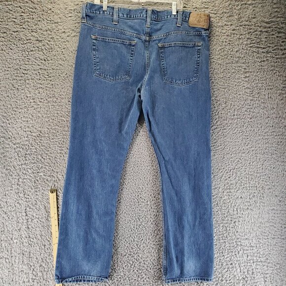 Eddie Bauer Jeans Mens 42x34 Blue Authentic Relaxed Fit Straight Leg *Read* - Picture 14 of 15
